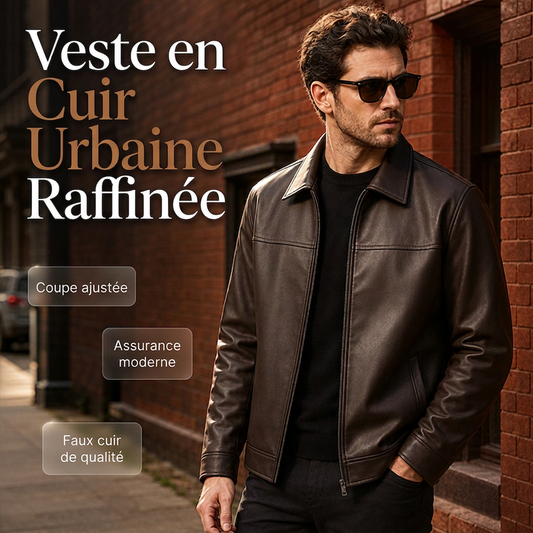 📢📢50 % DE RÉDUCTION !! ⏰ Blouson en cuir urbain raffiné