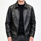 📢📢50 % DE RÉDUCTION !! ⏰ Blouson en cuir urbain raffiné