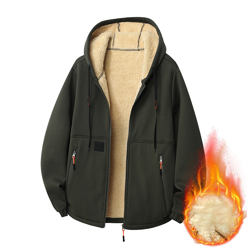 Sweat à capuche zippé chaud pour homme