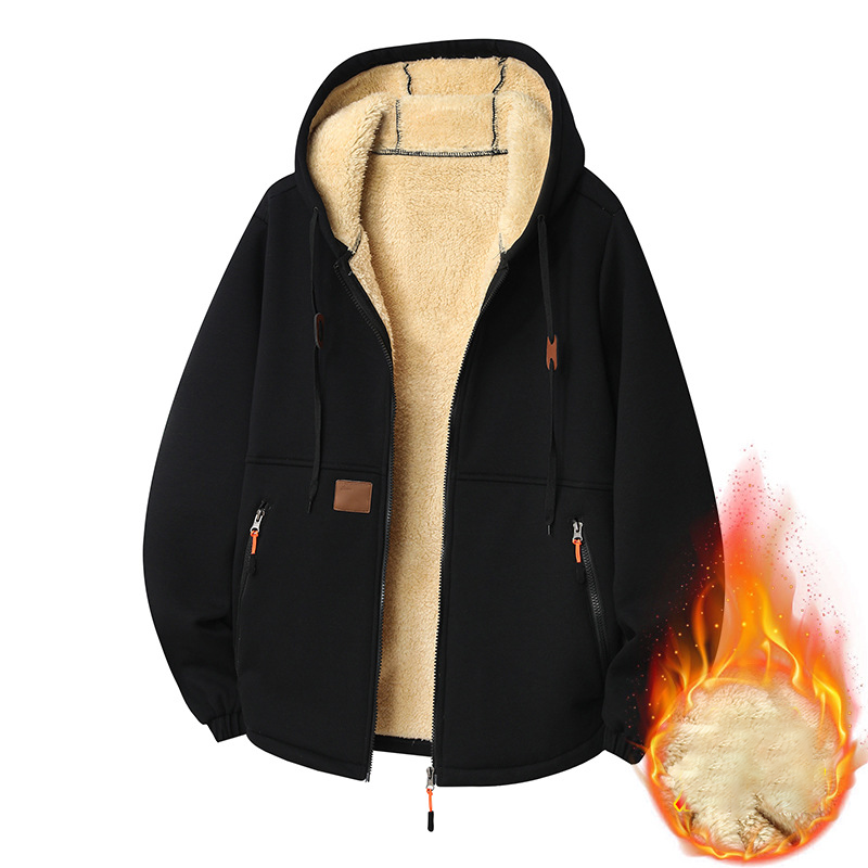 Sweat à capuche zippé chaud pour homme