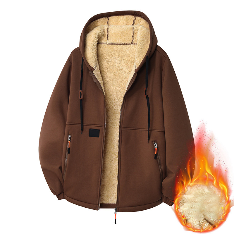 Sweat à capuche zippé chaud pour homme