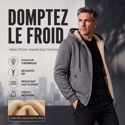 Veste à capuche chaude d'hiver pour homme