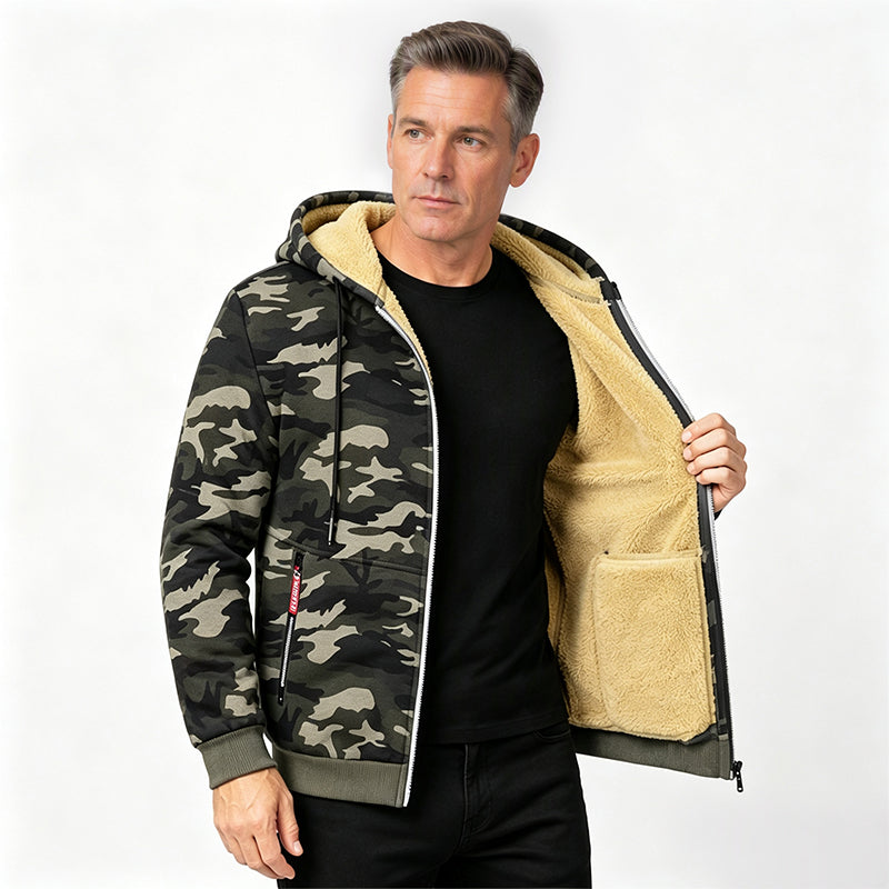 Veste à capuche chaude d'hiver pour homme