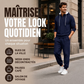 Ensemble sweat à capuche texturé et pantalon de survêtement pour homme🖤🔥 Livraison gratuite