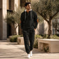 Ensemble sweat à capuche texturé et pantalon de survêtement pour homme🖤🔥 Livraison gratuite