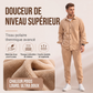 Ensemble de détente pour homme : chemise et pantalon doux et chauds