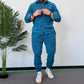 Ensemble de détente pour homme : chemise et pantalon doux et chauds