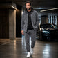 Ensemble de détente pour homme : chemise et pantalon doux et chauds