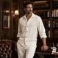 Ensemble de détente pour homme : chemise et pantalon doux et chauds