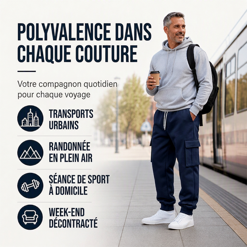 Joggers cargo amples pour homme avec cordon de serrage