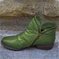Bottes pour femmes élégantes et confortables en simili cuir PU, avec fermeture éclair latérale