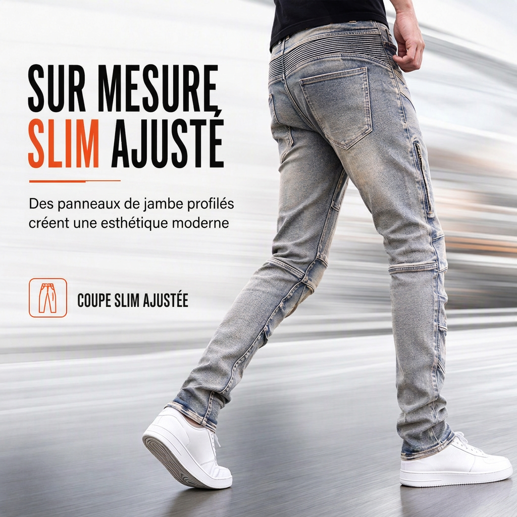 Jean stretch décontracté et confortable pour homme