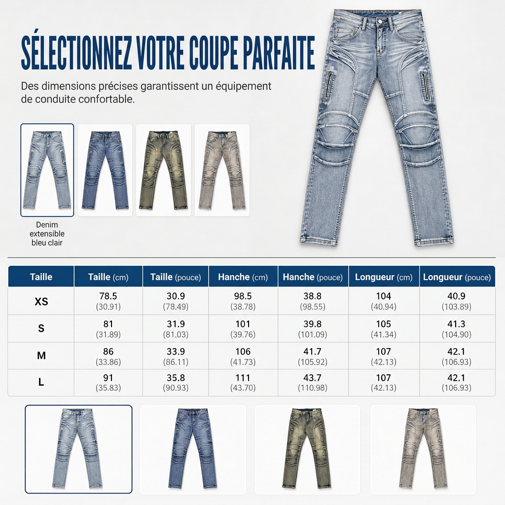 Jean stretch décontracté et confortable pour homme