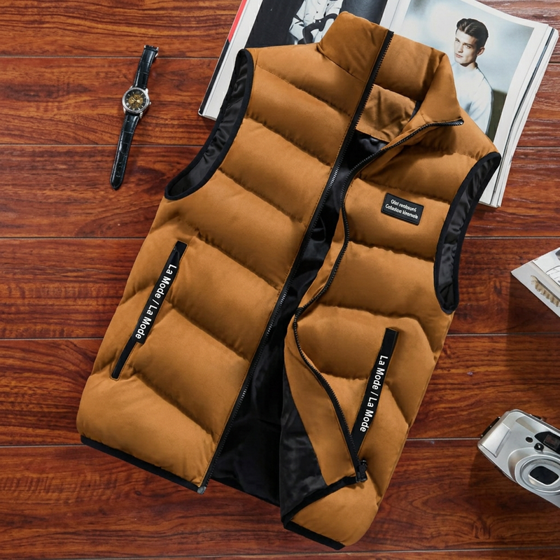 Gilet matelassé à col montant pour homme