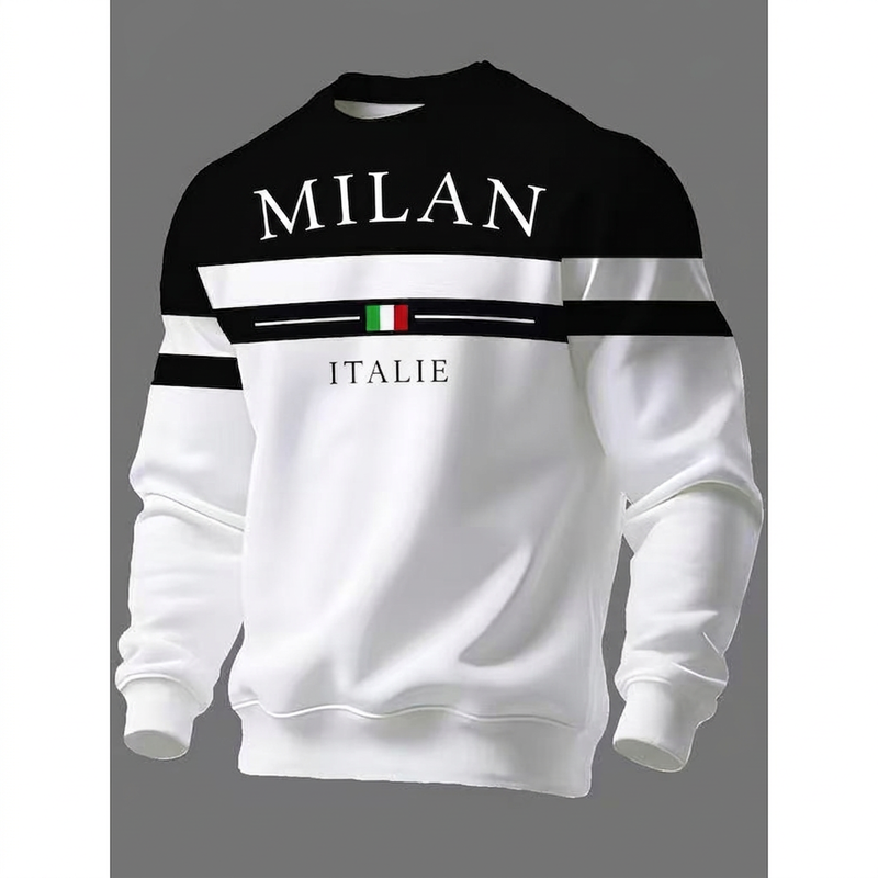 Sweat-shirt imprimé Milano Italia pour homme
