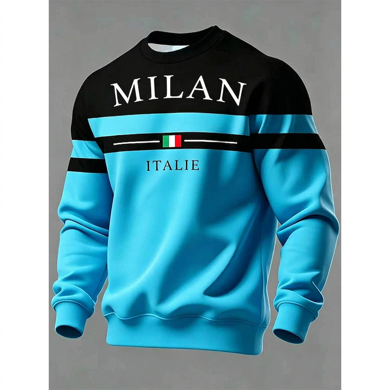Sweat-shirt imprimé Milano Italia pour homme