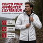 Veste à capuche adaptée à toutes les conditions météorologiques