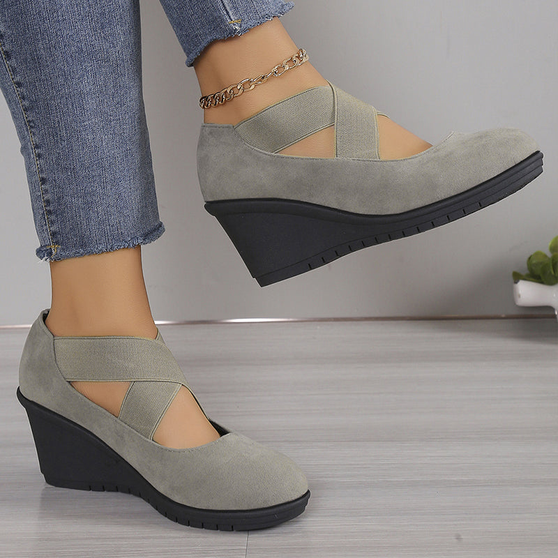 Chaussures plates compensées à enfiler confortables pour femmes