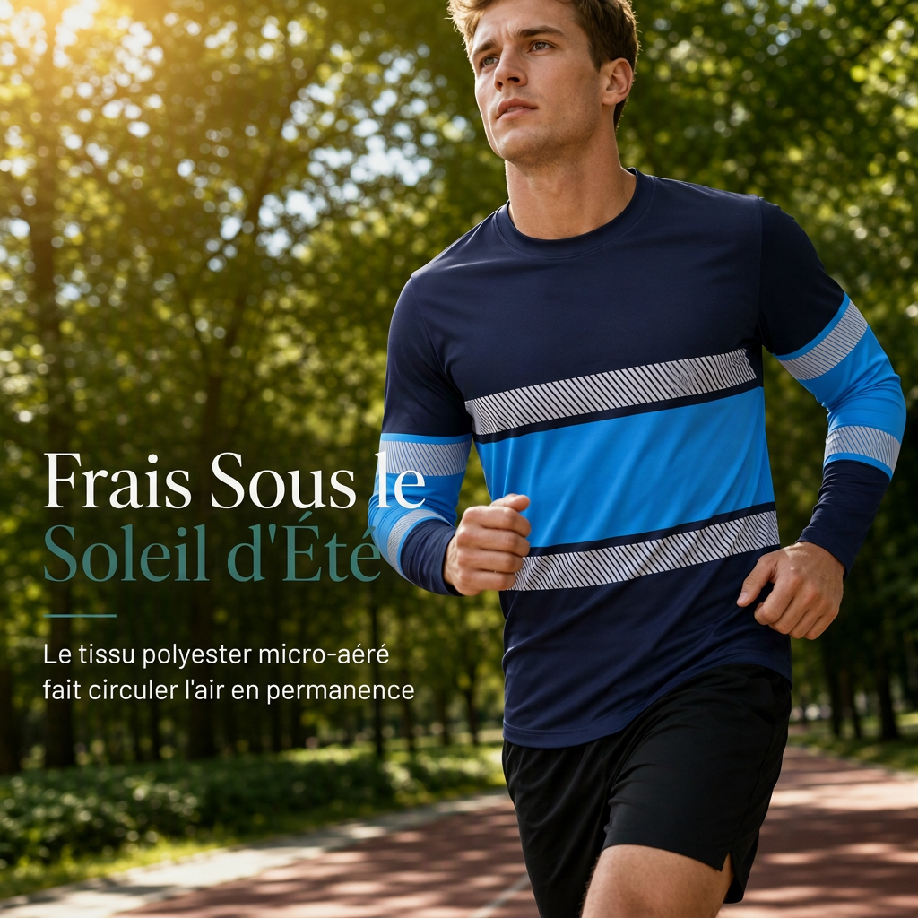 T-shirt décontracté à manches longues pour homme