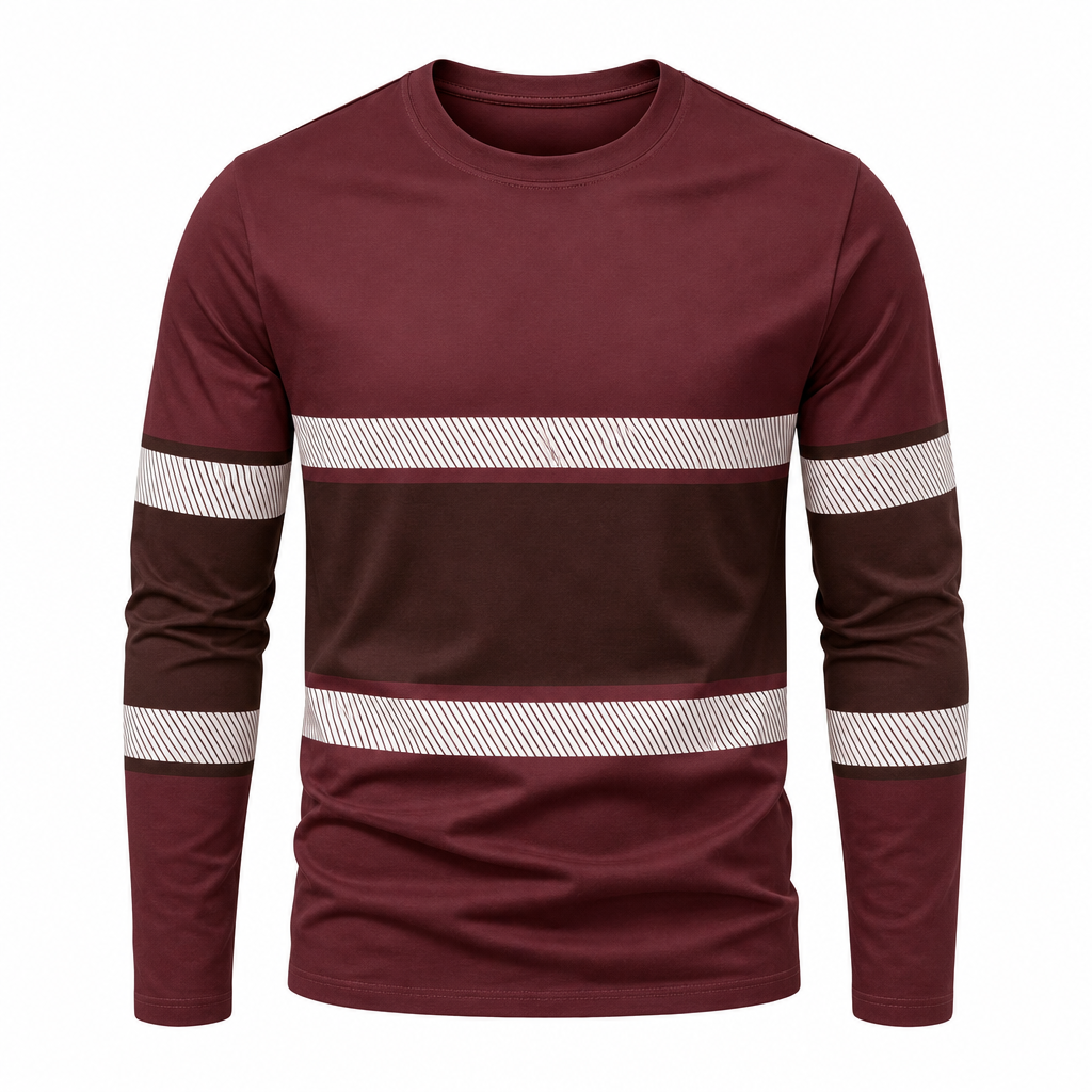 T-shirt décontracté à manches longues pour homme
