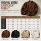 Sweat à col ras du cou décontracté pour homme, couleur unie