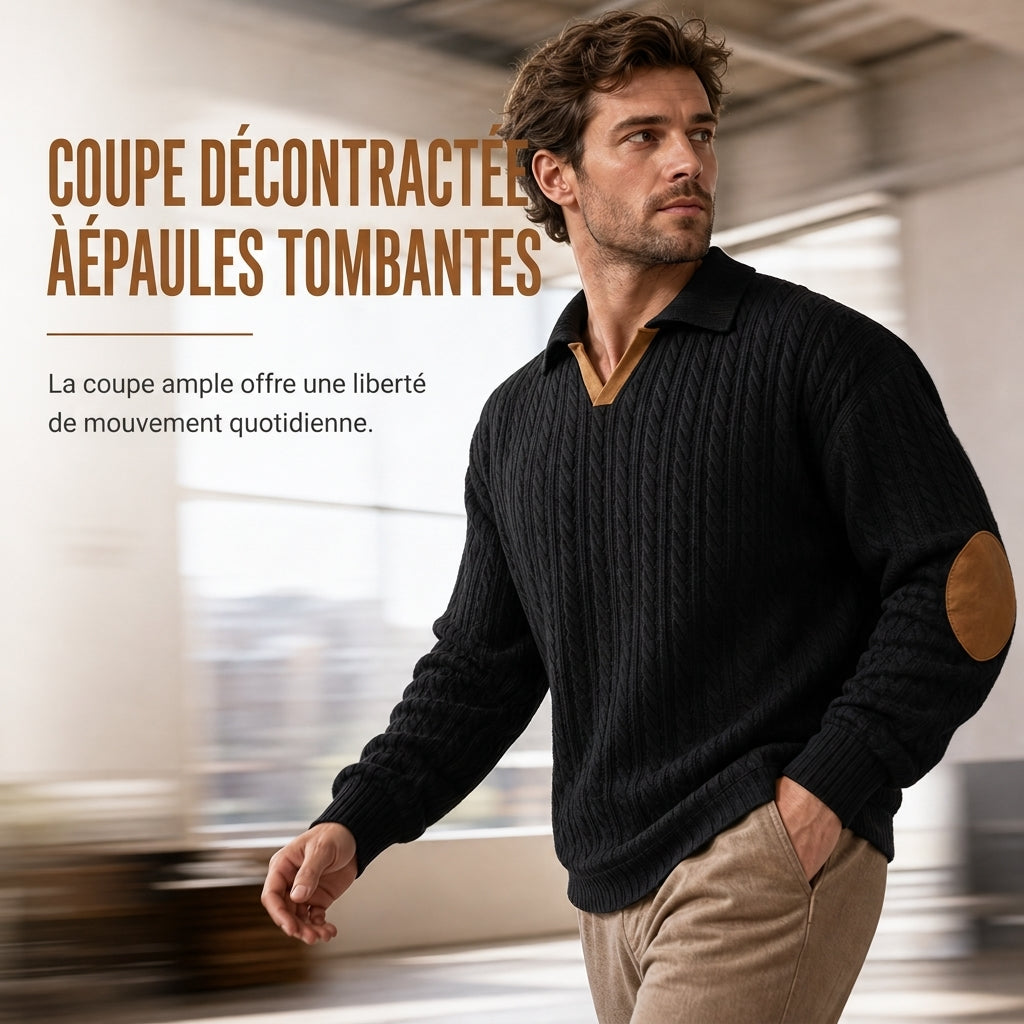 Sweat à col ras du cou décontracté pour homme, couleur unie