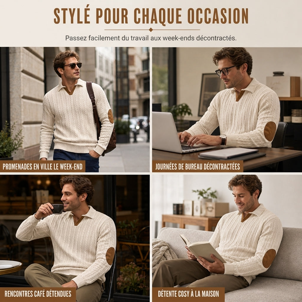 Sweat à col ras du cou décontracté pour homme, couleur unie