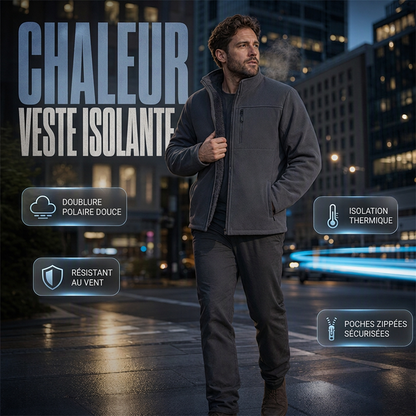 Veste zippée en polaire épaisse unisexe