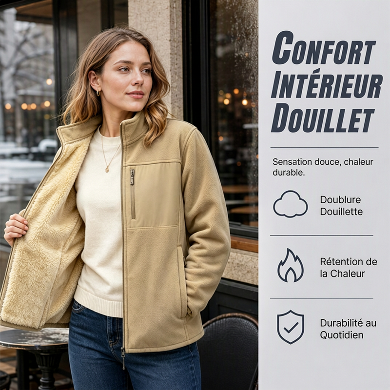Veste zippée en polaire épaisse unisexe