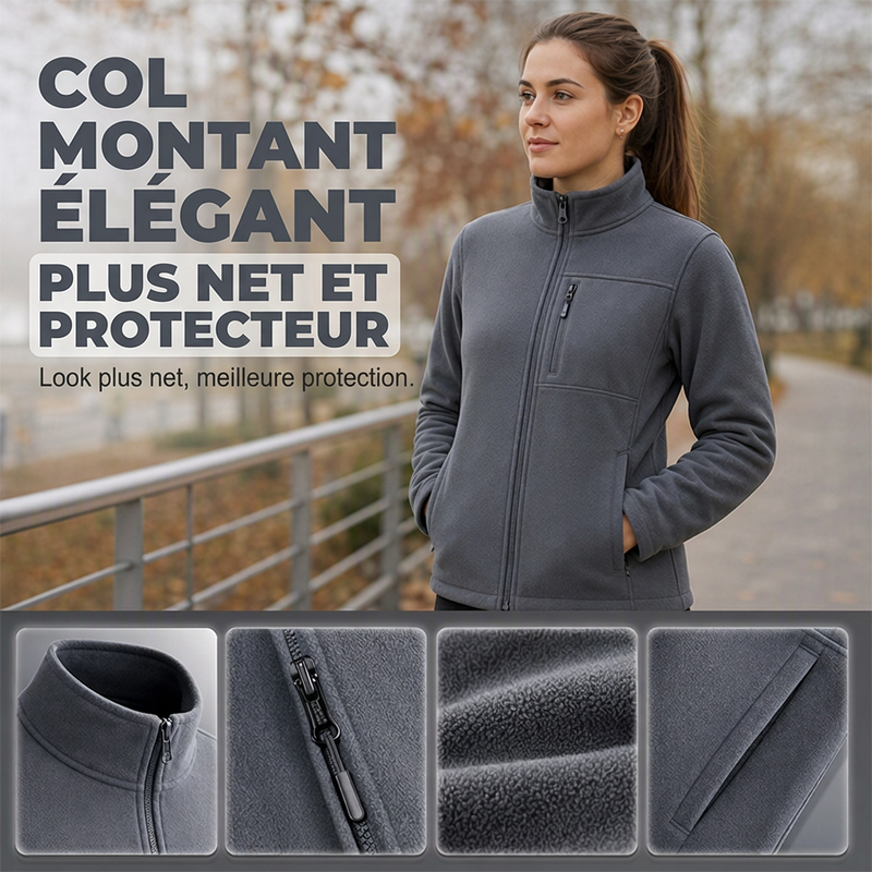 Veste zippée en polaire épaisse unisexe