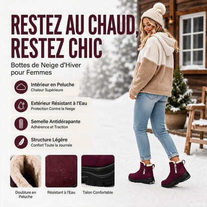 Bottes de neige imperméables et antidérapantes pour femme