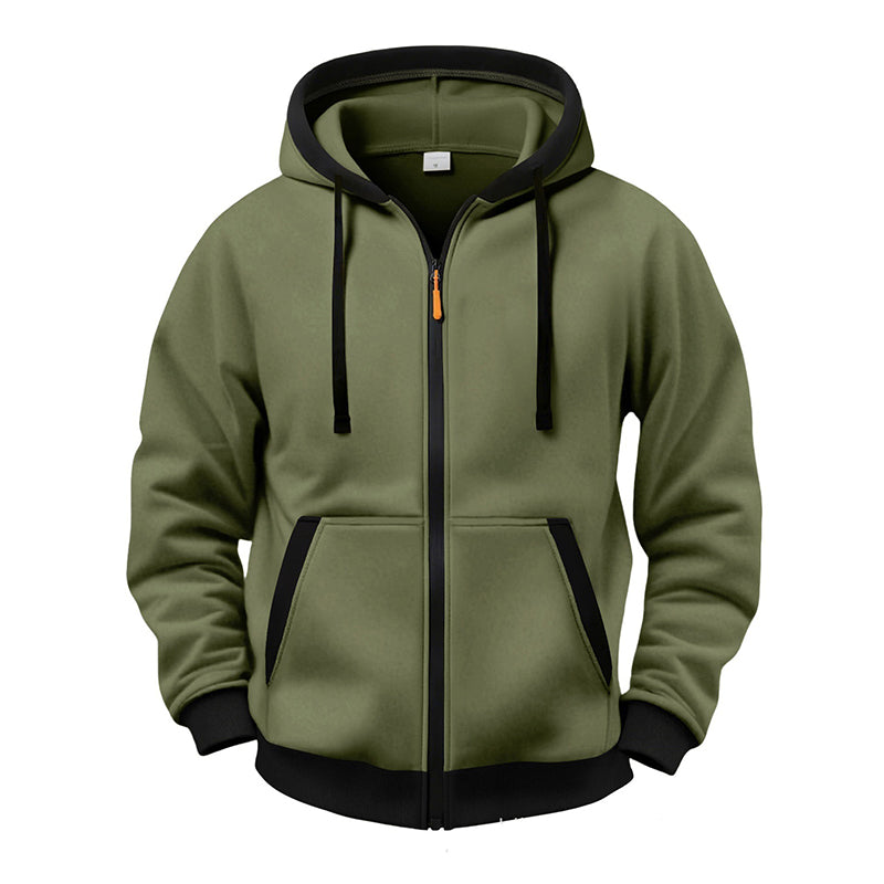 Veste à capuche zippée chaude