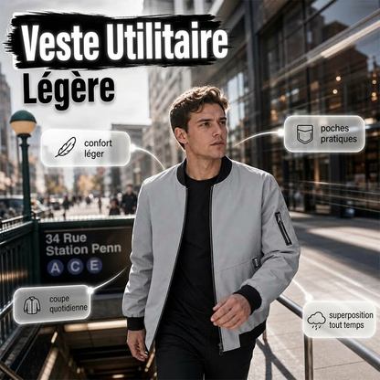 Blouson bomber décontracté léger pour homme