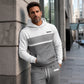 Ensemble sweat à capuche et pantalon décontracté à blocs de couleurs pour homme