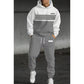 Ensemble sweat à capuche et pantalon décontracté à blocs de couleurs pour homme