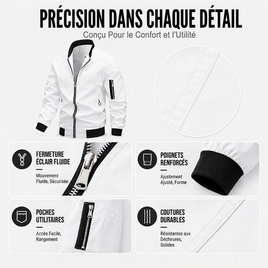 Blouson aviateur décontracté pour homme, pour activités extérieures