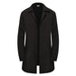 Manteau mi-long minimaliste pour homme à boutonnage simple