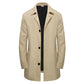 Manteau mi-long minimaliste pour homme à boutonnage simple