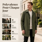 Manteau mi-long minimaliste pour homme à boutonnage simple