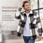 Chemise casual à carreaux en flanelle pour homme