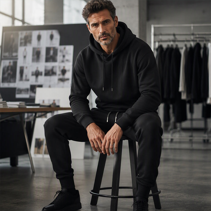 Ensemble 2 pièces à capuche et pantalon de survêtement décontractés pour homme