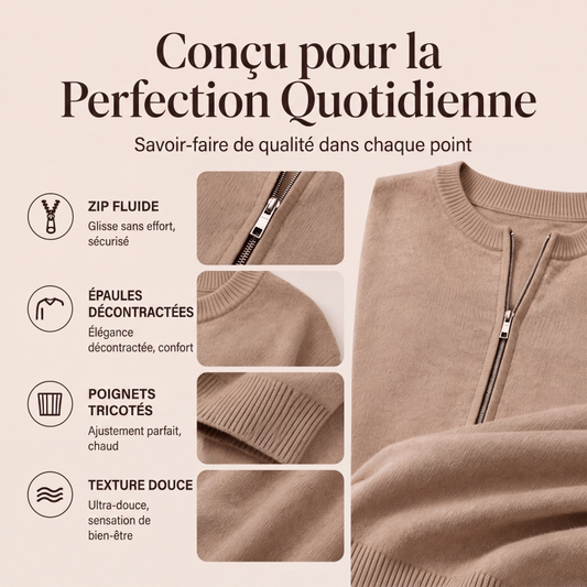 ☁️Veste en maille décontractée à fermeture éclair pour femme