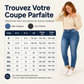 Jeans décontractés extensibles à taille haute pour femme