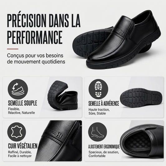 Chaussures habillées décontractées pour hommes, légères et à enfiler