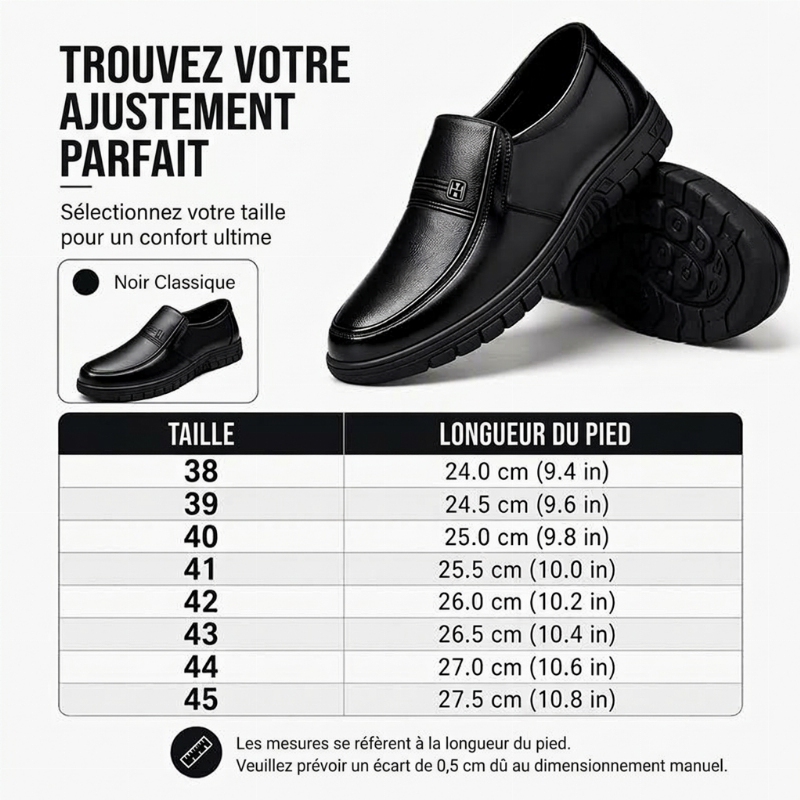 Chaussures habillées décontractées pour hommes, légères et à enfiler