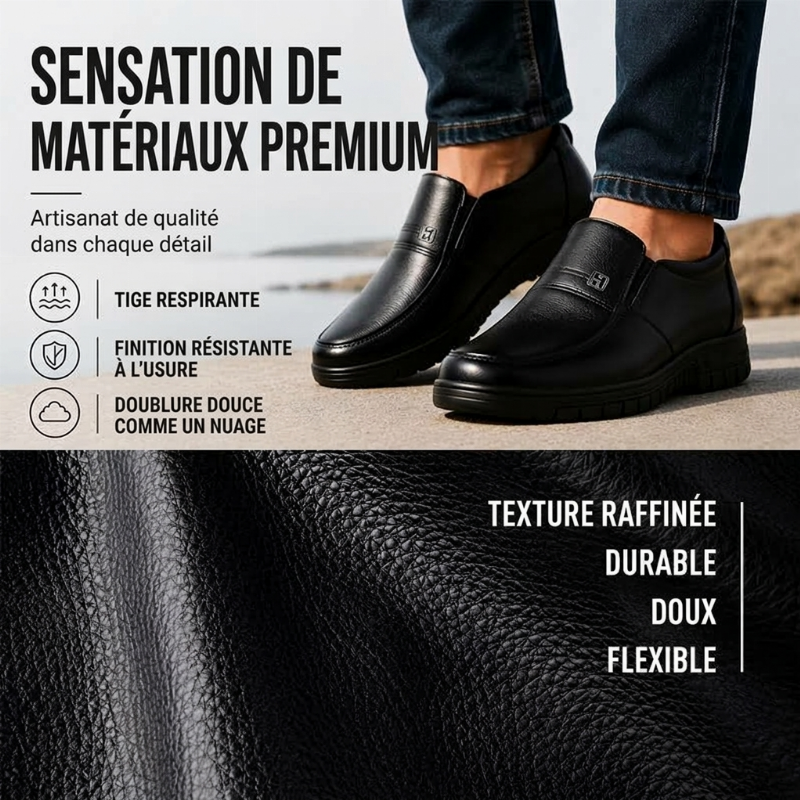 Chaussures habillées décontractées pour hommes, légères et à enfiler