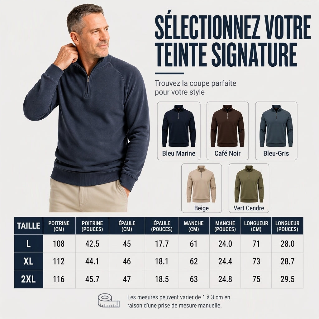 👜 -50 % sur toute la mode femme ! ✨Pull à col montant et demi-zip pour homme