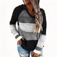 Sweet-capuche en maille ajourée et colorblock pour femme
