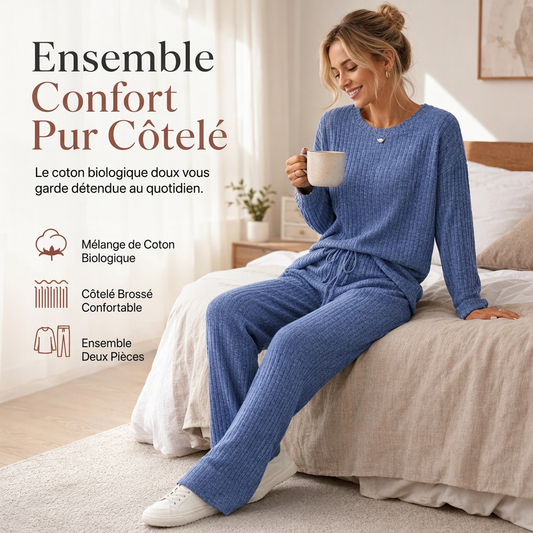 Ensemble de détente en maille décontracté pour femme