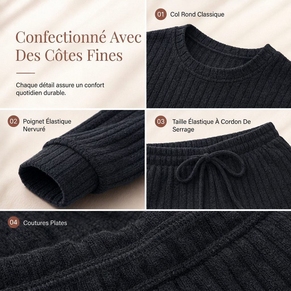 Ensemble de détente en maille décontracté pour femme